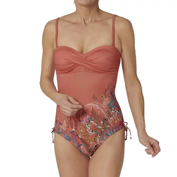 Triumph Botanical Leaf húzott narancssárga fürdőruha.