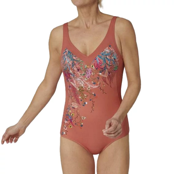 Triumph Botanical Leaf OP 02 narancssárga virágos fürdőruha