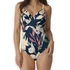 Triumph Botanical Leaf OW 02 kék virágos fürdőruha